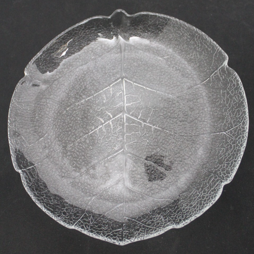 6X Vintage Arcoroc France Aspen Leaf Clear Glass 7.5" Starter/Salad Plates - Picture 3 of 19