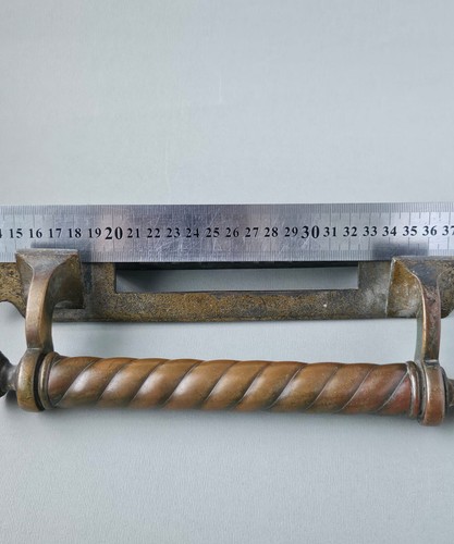 Antike Messing Französische Post Schlitz Abdeckung mit Haustür Ziehgriff LETTRES aufklappbar - Bild 5 von 9