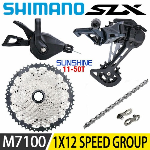 Shimano Deore SLX M7100 MTB Gruppe 1x12 fach Schaltkette SunShine 11-50T - Bild 1 von 11