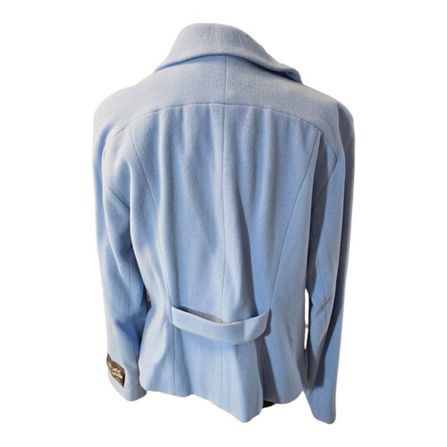 Boutique Essentials Light Blue Wool & Cashmere Blazer Jacket Women's 12 NWT $149 - Picture 5 of 9