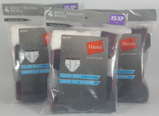 3x Hanes Platinum Boys Tagless Comfort Flex Briefs XS/XP X-Small 4-5 Underwear