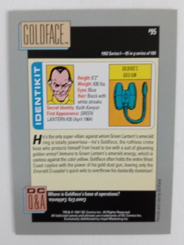 1991 Impel DC Comics Cosmic Cards (Pick Your Card) - Picture 191 of 361