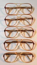 Vintage 5 Pc Lot ELITE OPTICAL Warren Brown Fade 56/18 Eyeglass Frame NOS Q8