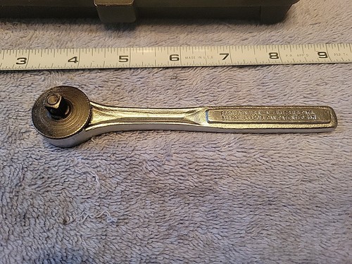 CRAFTSMAN 1/4" DRIVE SAE =V= SERIES SOCKET SET W/FINE TOOTH RATCHET VTG USA ๐บ๐ธ - Picture 18 of 21