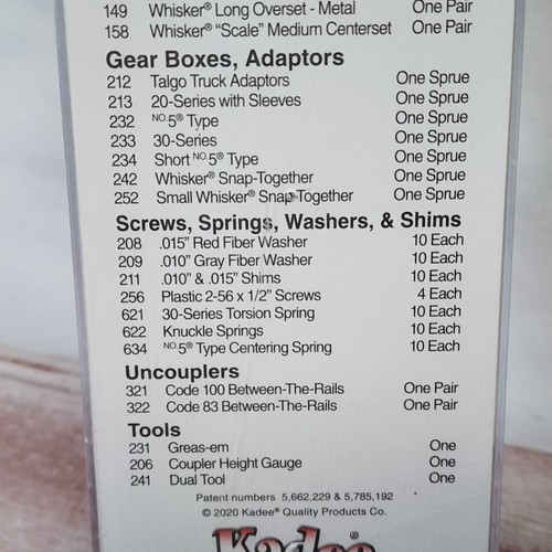 Kadee Quality Products 380-13 Coupler Test Kit Coupler Samples & Accessories HO - Picture 5 of 5