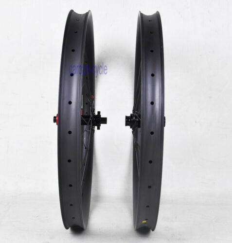 Set ruote in carbonio 27,5 Boost 50 mm 110 148 clincher tubeless bici mtb cerchio opaco - Foto 8 di 9