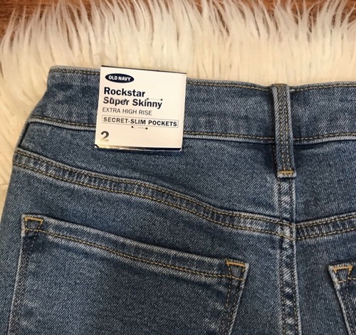 Rockstar donna nuova🌿 vita alta super skinny old navy taglia 2 - Foto 8 di 8