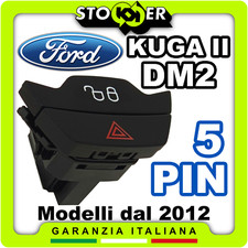 Pulsante Luci 4 Frecce Interruttore Tasto Blocco Porta per FORD KUGA II DM2 5PIN