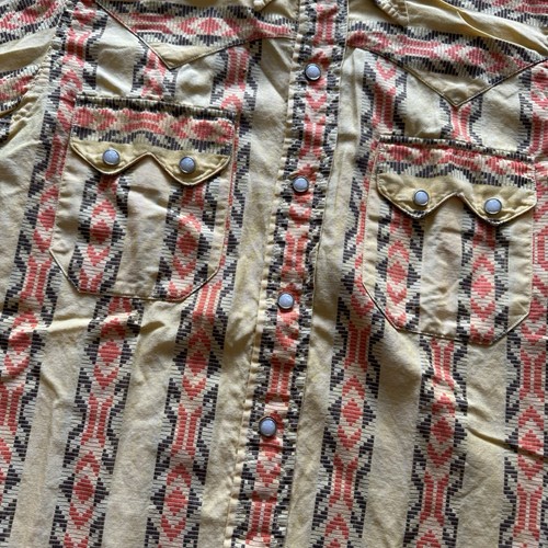 Vintage California Ranchwear LA Western Hemd 14,5 W 33 Long Tail Aztec Yellow - Bild 4 von 10