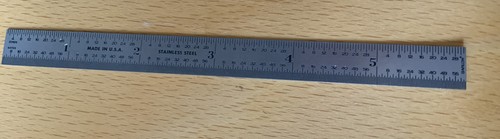 Vtg USA Barlow Stainless Steel Flexible Machinist Rule/Ruler 6 Inch Scale