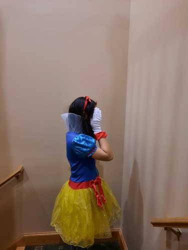 Snow White Dress Halloween Costume Adult Size Large Spirit One Piece w Accessory - Picture 5 of 11