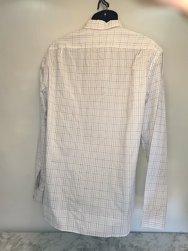 J Crew Mens Sz L Flex Wash Striped Plaid Dress Shirt Slim Fit Business Casual - Picture 2 of 5