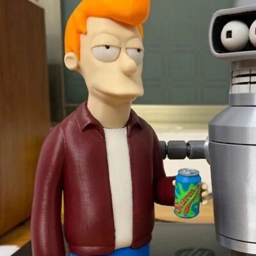 Futurama Vintage Karton Spielzeug Braten Bieger 3D Handarbeit DIY Sammlung Figur - Bild 13 von 21