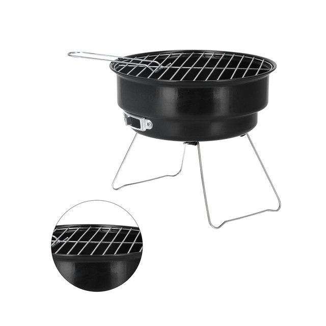 BBQ Grill Mini Round Barbecue Grill Set Portable Foldable Iron Charcoal BBQ Grill Mini Round Barbecue Grill Set Portable Foldable Iron Charcoal