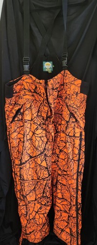 Cabela's Bib Overalls Mens 4XL Tall Seclusion Orange Blaze Camouflage Dry-Plus