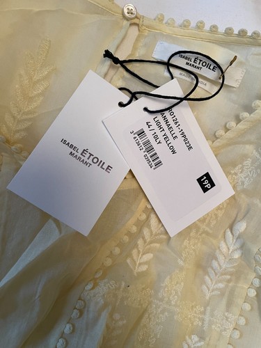 Isabel Marant Etoile Annaelle Dress yellow NWT size 44 - Picture 9 of 9