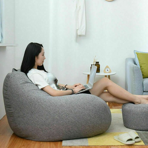 Large Bean Bag Chairs Seat Couch Sofa Cover Indoor Lazy Lounger For Adults Kids - Picture 2 of 21