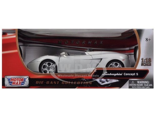 LAMBORGHINI CONCEPT S PEARL WHITE 1/18 DIECAST AUTOMODELL VON MOTORMAX 79156 - Bild 6 von 6
