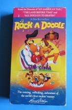 ROCK A DOODLE ~ VHS, 1999 ~ DON BLUTH ~ GLEN CAMPBELL, SANDY DUNCAN ~ SLIPSLEEVE