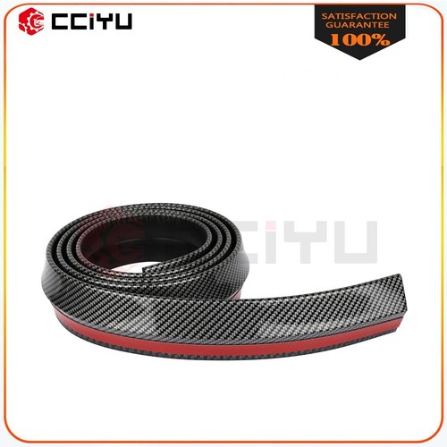 Front Bumper Lip Splitter Spoiler Chin Body Wing Kit Universal Rubber Black - Foto 5 di 9