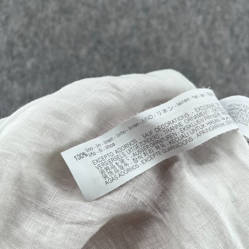 Zara 100% Leinen V Ausschnitt Rüschen Ärmellos Top Weiß S - Bild 9 von 13