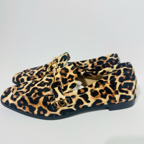 Steve Madden Mule Loafer Slip-On Women 5 Leopard Gold Horsebit Y2K Carinne Brown - Picture 3 of 8