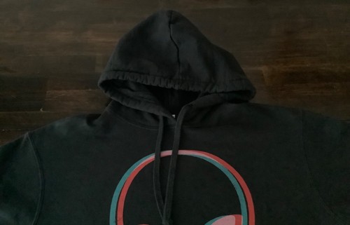 Port & Company Pullover Hoodie Jacket Large Cotton Blend Alien Print Black - Picture 15 of 20
