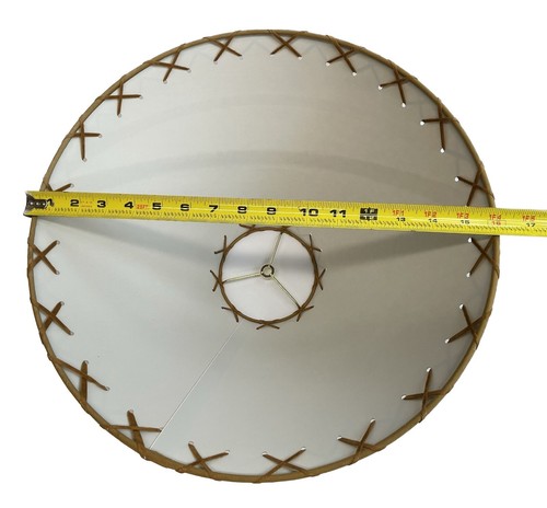 Rustic Oiled Kraft Laced Lamp Shade - 16" - Picture 6 of 8