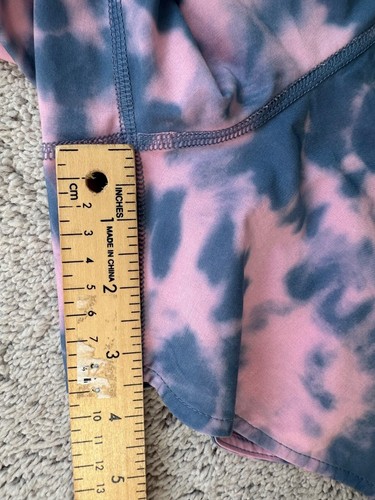 Athleta Girl Size 14 Run The World 3" Shorts In Free Spirit Quartz Pink Tie Dye - Picture 12 of 13