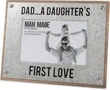Pavilion - Dad. A Daughter's First Love - Wood and Metal 4x6 Picture Frame