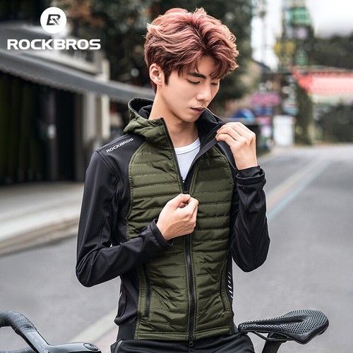 ROCKBROS Cycling Jersey Winter Warm Windproof Sportswear Comfortable Fleece - Picture 10 of 12