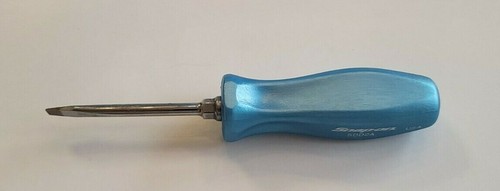 🔥 Snap-on Tools USA NEW Pearl Blue Hard Handle 1/4" Flat Head Screwdriver SDD2A - Picture 3 of 5