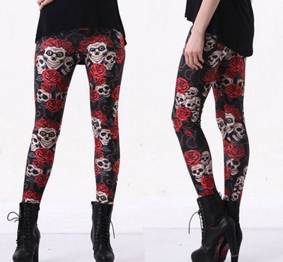 Love Graffiti Art Tattoo trendy funky slim fitting leggings