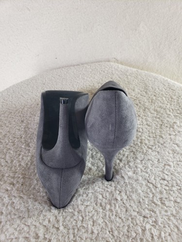 H&M Women Pump 40 Gray Suede Pull On Stiletto Heel Comfort Shoes US 9 - Picture 11 of 20