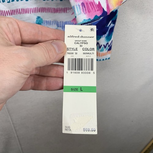 Women's Alfred Dunner Full Zip Lightweight Jacket Colorful Flowers Calypso NWT - Picture 7 of 14