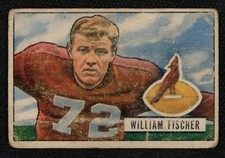 1951 Bowman #65 Willam Fischer x Chicago Cardinals   ~ FAIR/G