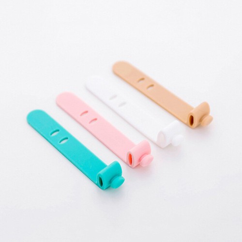 12pcs Creative Silicone Cord Keeper Wire Management Earphone Cable Winder
