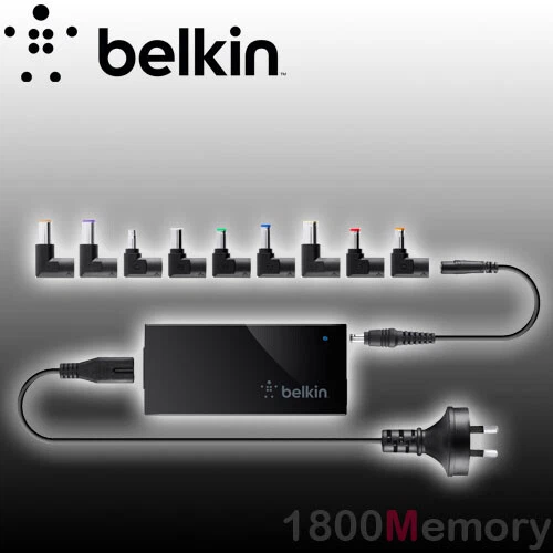 Fuente de alimentación universal Belkin para computadora portátil con puerto de carga USB 9 puntas 65W 100-240V CA Foto 2 de 3