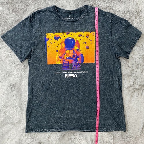 HYPER SPACE T-Shirt Gr. XL NASA gelb Astronaut distressed Batik grau - Bild 5 von 7