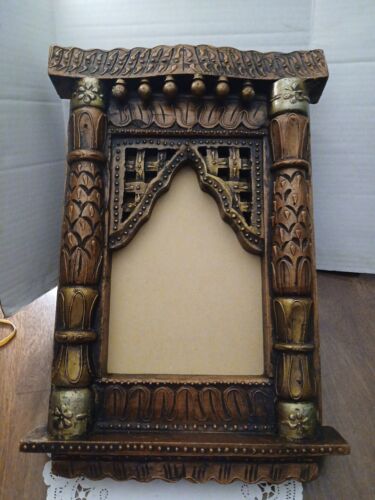 Aarsun Holz Jharokha | Wandbehang Jharokha | Brunnendekor | Rajasthani...