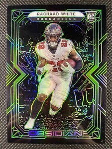 2022 Panini Obsidian Rachaad White Electric Green Etch Rookie /50 #163 Tampa Bay