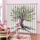 Music Book Notes Printing 3D Blockout Curtains Fabric Window Home Decor
