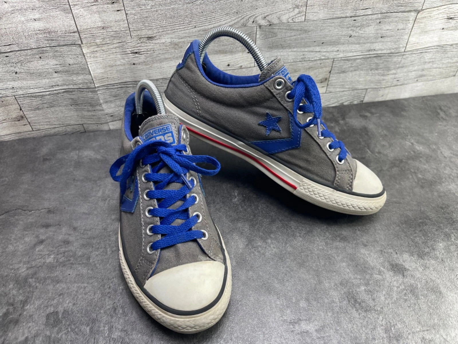 Converse Sneakers Giovani Grandi Bambini 5 M CONS One Star Scarpe Blu Grigio Tela Skater