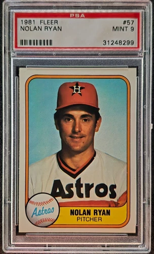 PSA 9 MINT 1981 Fleer Nolan Ryan #57 Houston Astros