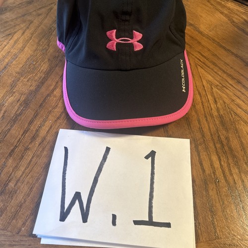 Under Armour Womens Pink Black Adjustable Strap Back Coldblack OSFA Cap Hat - Bild 7 von 7