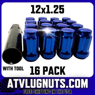 16 Lug Nuts 2020 2021 Yamaha Wolverine X4 XT-R Spline Drive Wheel Rim Nut Blue