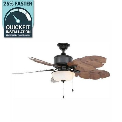 Home Decorators Collection Palm Cove 52'' Indoor/Outdoor Natural Iron Ceiling Fan
