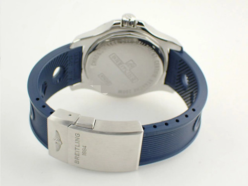 BREITLING WATCH COLT A7438811/C907 QUARTZ STAINLESS STEEL RUBBER BLUE DIAL MEN'S - Picture 11 of 13