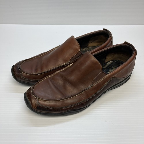 COLE HAAN C08038 Brown Leather Slip On Casual Shoes Mens Size 12 “Need Inserts” - Picture 2 of 10