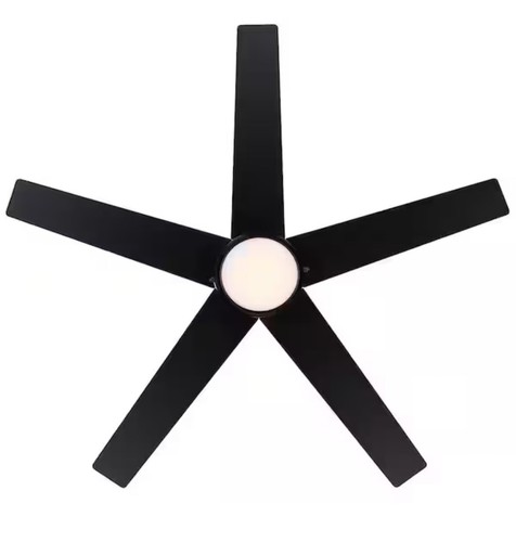 Hampton Bay 92404 Mena 44 in. LED Indoor/Outdoor Matte Black Ceiling Fan - Picture 4 of 10
